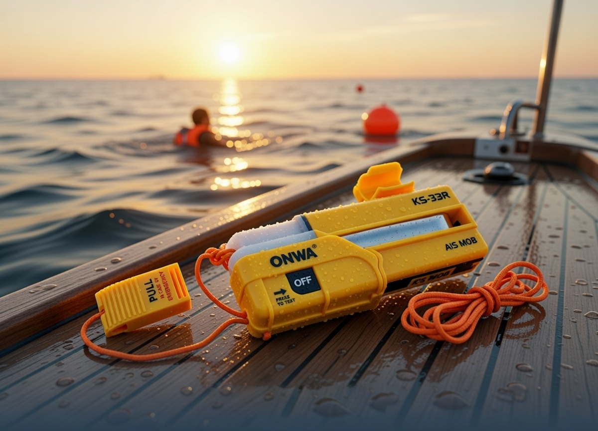 Dispositivo KS-33R sendo segurado na mão